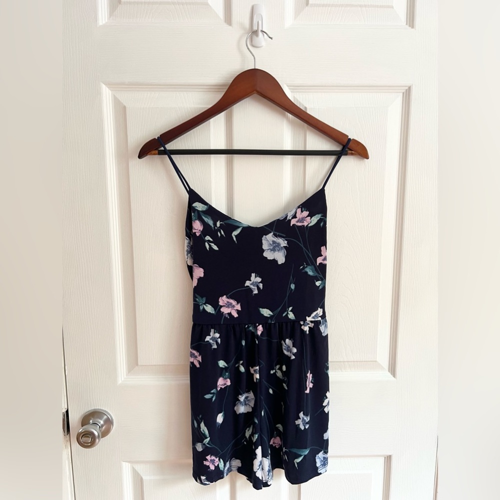 Rokoko Navy floral romper